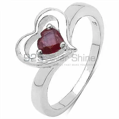 Natural Dyed Ruby Gemstone Rings Exporters In 925 Sterling Silver Jewelry 925SR3307_1
