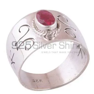 Natural Dyed Ruby Gemstone Rings In 925 Sterling Silver 925SR3944