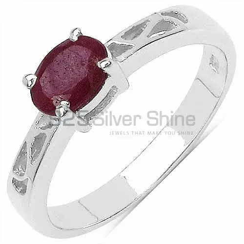Natural Dyed Ruby Gemstone Rings In Fine 925 Sterling Silver 925SR3110