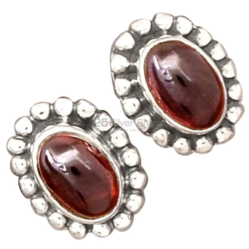 Natural Garnet Gemstone Earrings In 925 Sterling Silver Jewelry 925SE2211_4
