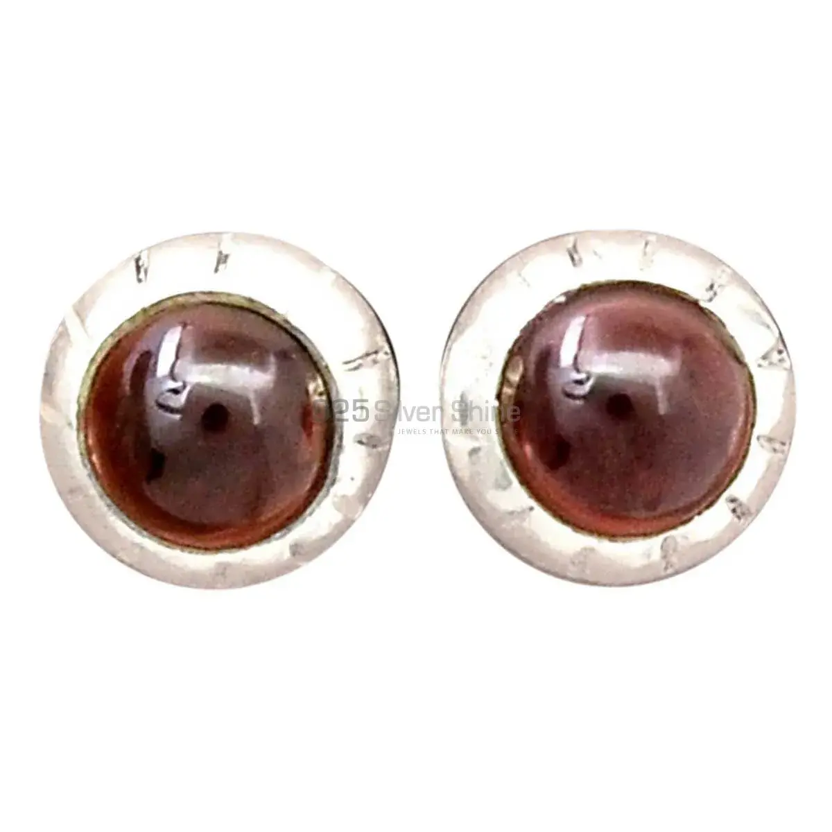 Natural Garnet Gemstone Earrings In 925 Sterling Silver Jewelry 925SE2214