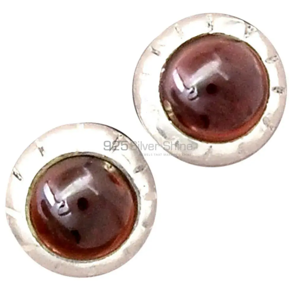 Natural Garnet Gemstone Earrings Manufacturer In 925 Sterling Silver Jewelry 925SE2214_1