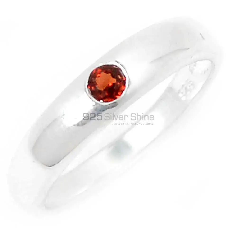 Garnet Gemstone Sterling Silver Wedding Rings 925SR081-2_0