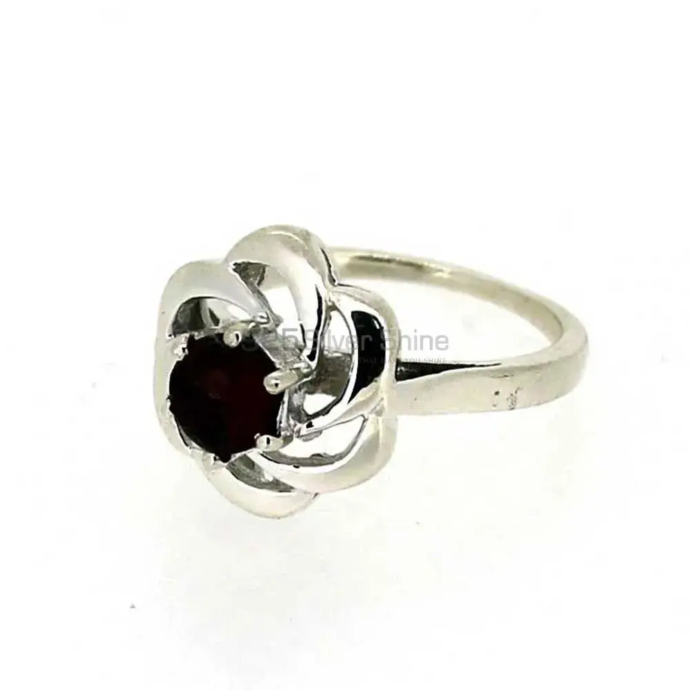 Natural Garnet Sterling Silver Rings 925SR024-3_0