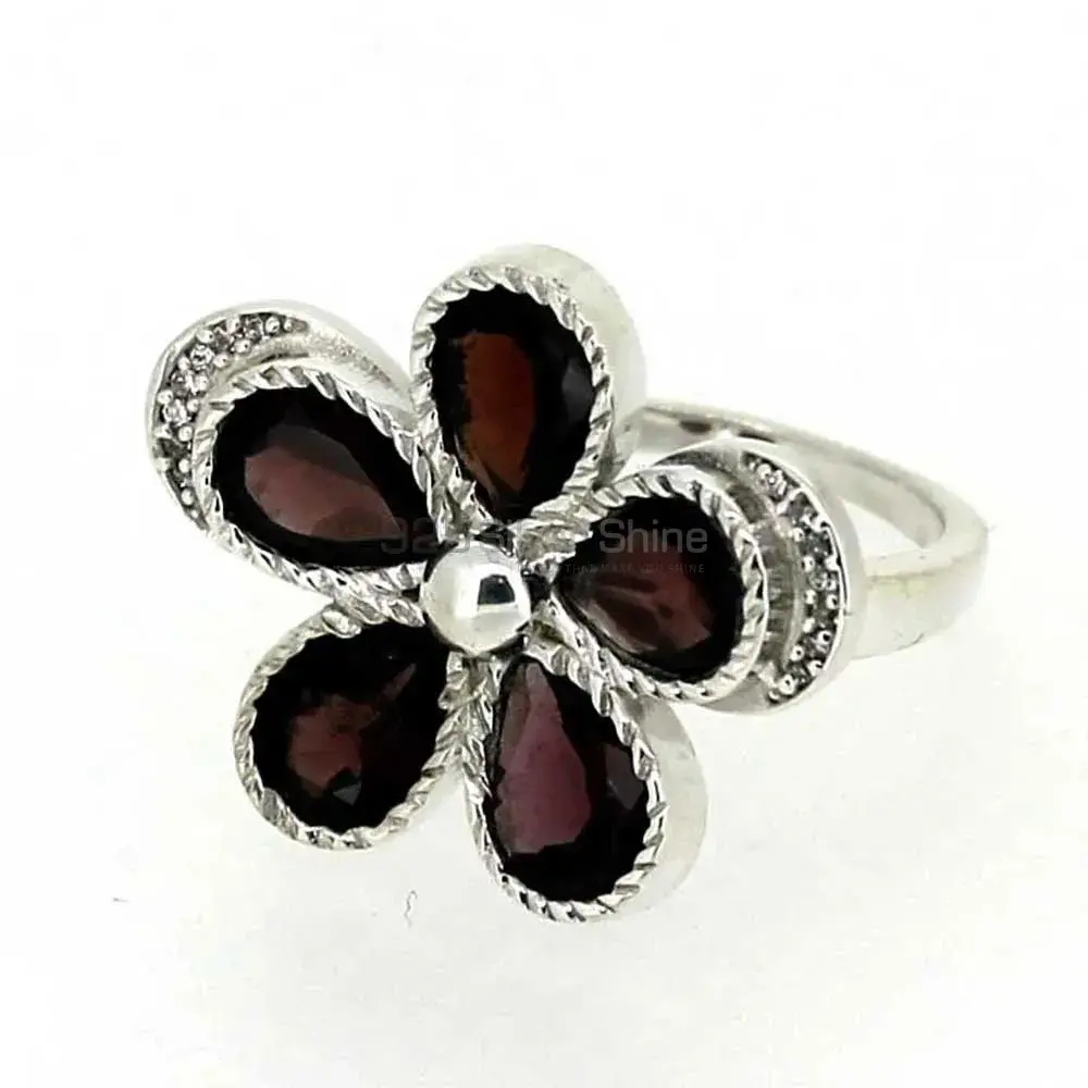 Natural Garnet Gemstone Handmade Ring In Sterling Silver 925SR043-2