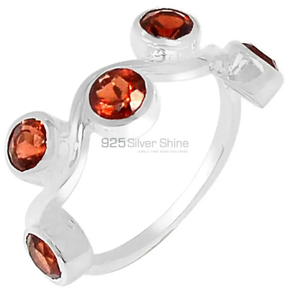Natural Garnet Gemstone Ring In 925 Silver 925SR070-2