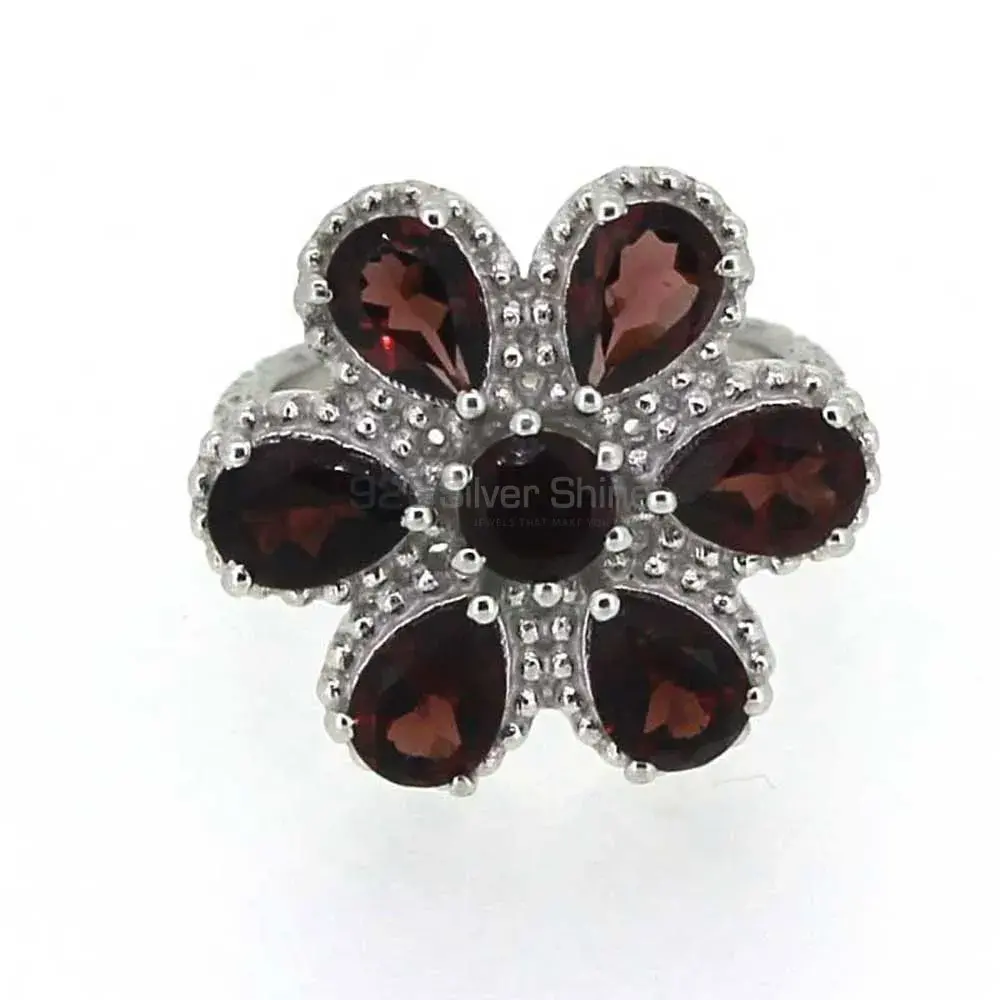 Boho Design Sterling Silver Garnet Rings 925SR035