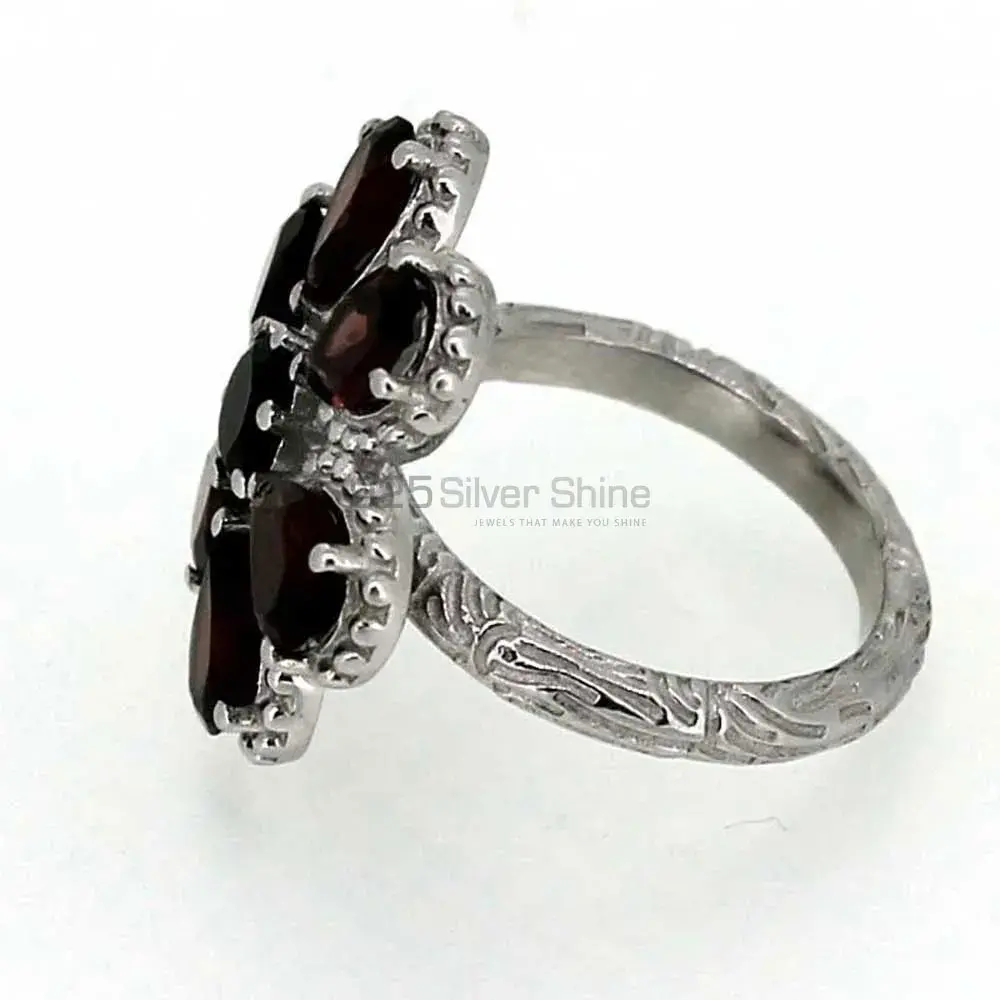 Boho Design Sterling Silver Garnet Rings 925SR035_1