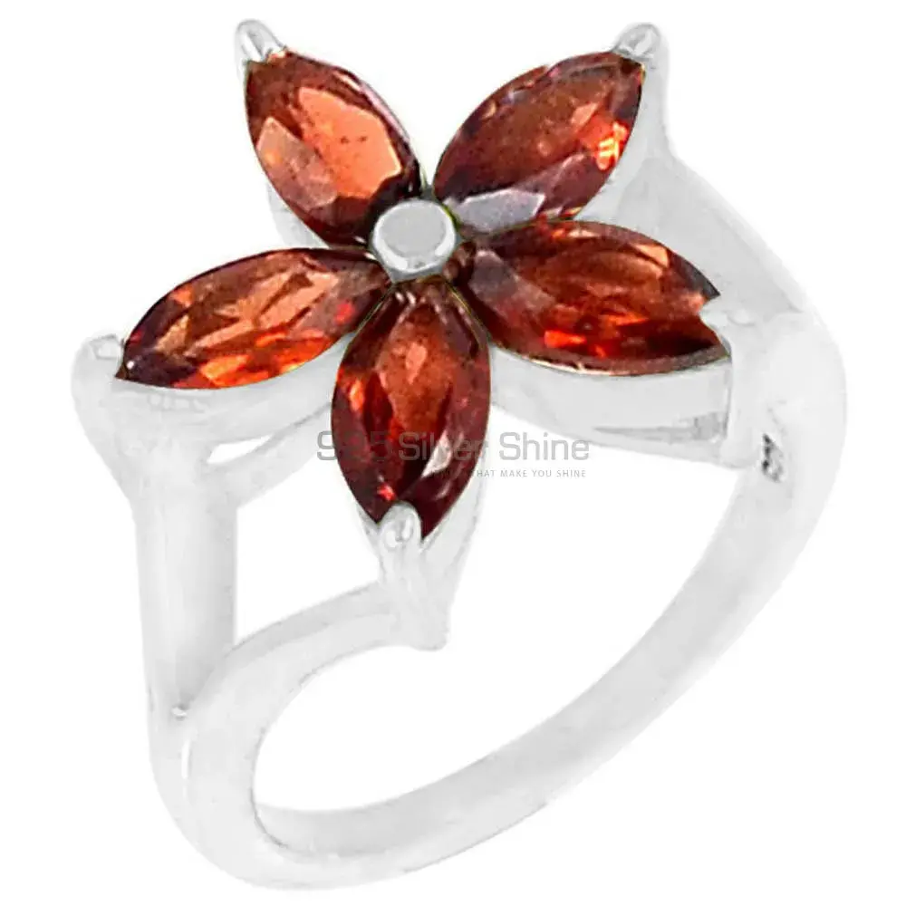 Natural Garnet Gemstone Ring In 925 Sterling Silver 925SR055-5