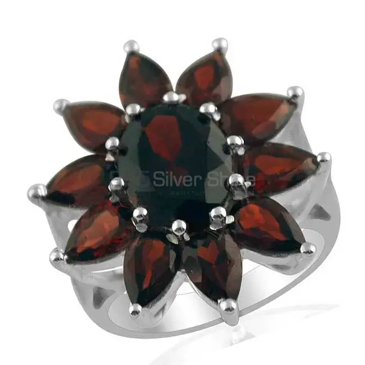 Natural Garnet Gemstone Rings Exporters In 925 Sterling Silver Jewelry 925SR1399_0