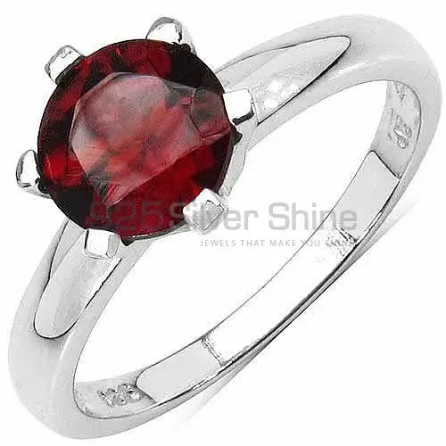 Natural Garnet Gemstone Sterling Silver Rings 925SR3134