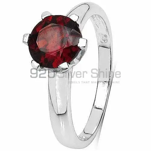 Natural Garnet Gemstone Sterling Silver Rings 925SR3134_1