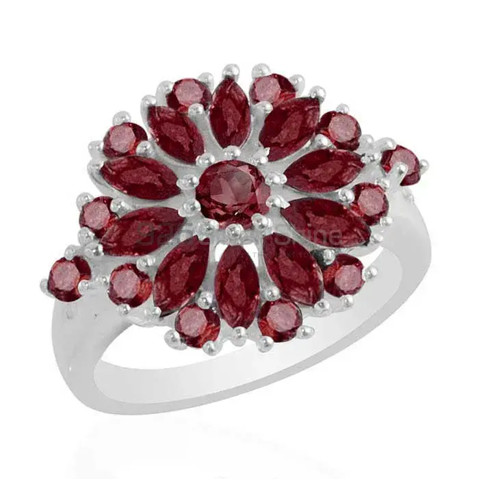 Natural Garnet Gemstone Rings In 925 Sterling Silver 925SR1764