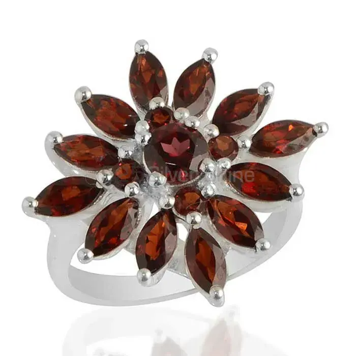 Natural Garnet Gemstone Rings In 925 Sterling Silver 925SR2068