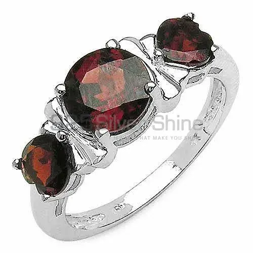 Natural Garnet Gemstone Rings In 925 Sterling Silver 925SR3198