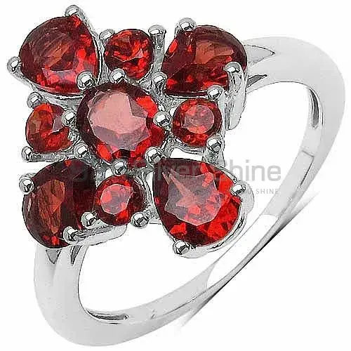 Natural Garnet Gemstone Rings In 925 Sterling Silver 925SR3356