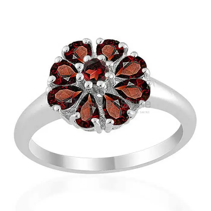 Natural Garnet Gemstone Rings In Solid 925 Silver 925SR1688