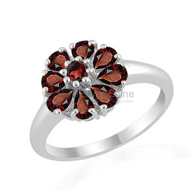 Natural Garnet Gemstone Rings In Solid 925 Silver 925SR1688_1