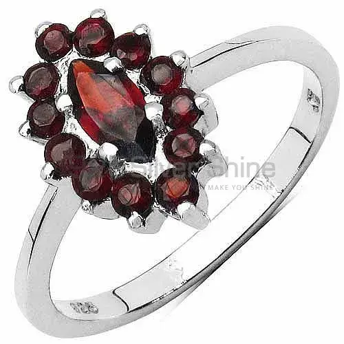 Natural Garnet Gemstone Rings In Solid 925 Silver 925SR3107