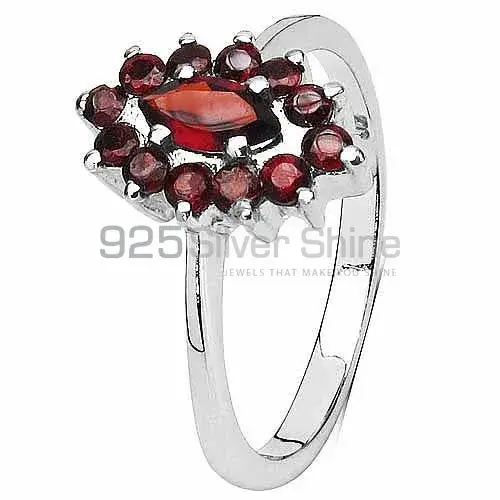 Natural Garnet Gemstone Rings In Solid 925 Silver 925SR3107_1