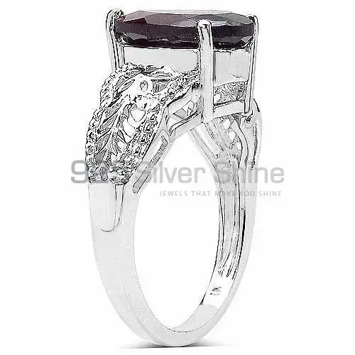 Garnet Pear Gemstone Sterling Silver Rings 925SR3231_0