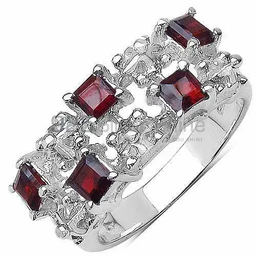 Natural Garnet Gemstone Rings Manufacturer In 925 Sterling Silver Jewelry 925SR3310