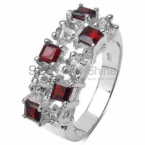 Natural Garnet Gemstone Rings Manufacturer In 925 Sterling Silver Jewelry 925SR3310_1