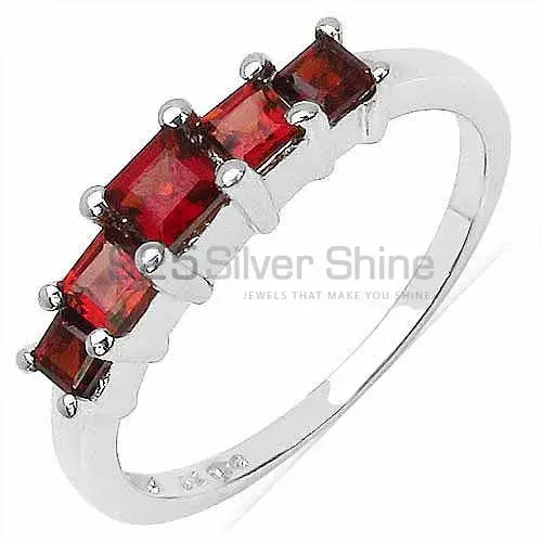 Natural Garnet Gemstone Rings Suppliers In 925 Sterling Silver Jewelry 925SR3131