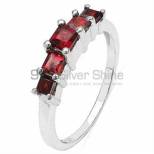 Natural Garnet Gemstone Rings Suppliers In 925 Sterling Silver Jewelry 925SR3131_1