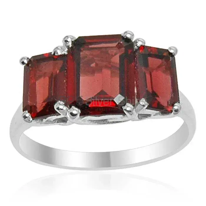 Natural Garnet Gemstone Rings Wholesaler In 925 Sterling Silver Jewelry 925SR1551