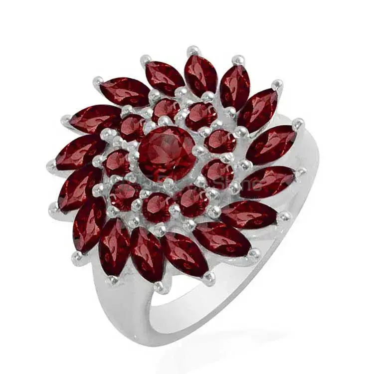 Natural Garnet Gemstone Rings Wholesaler In 925 Sterling Silver Jewelry 925SR1709_0