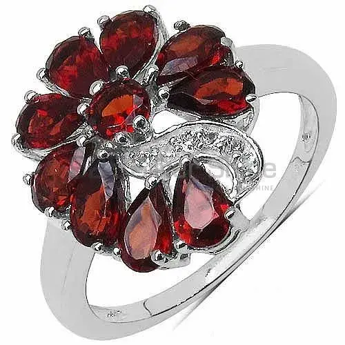 Natural Garnet Gemstone Rings Wholesaler In 925 Sterling Silver Jewelry 925SR3380