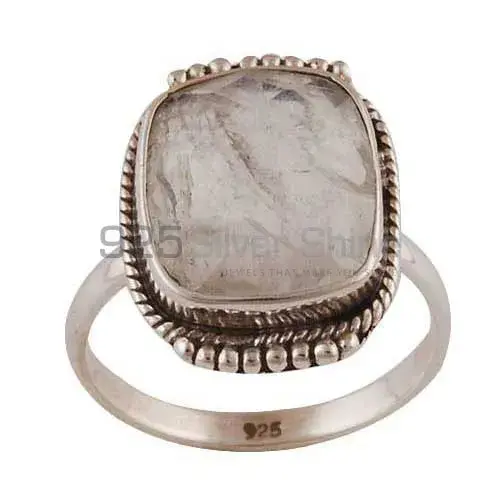 Sterling Silver Green Amethyst Gemstone Women's Rings 925SR4029