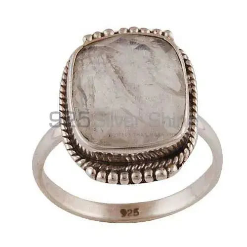 Sterling Silver Green Amethyst Gemstone Women's Rings 925SR4029_0