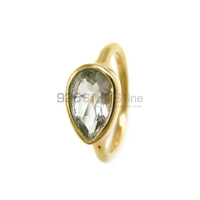 Natural Green Amethyst Sterling Silver Rings 925SR3832_1