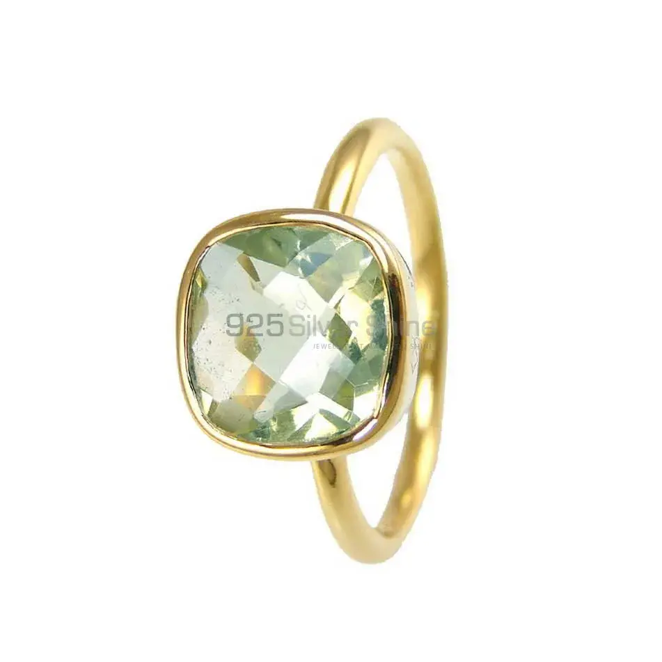 Natural Green Amethyst Sterling Silver Rings 925SR3832_3