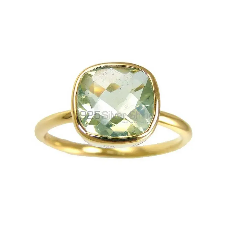 Natural Green Amethyst Sterling Silver Rings 925SR3832_4