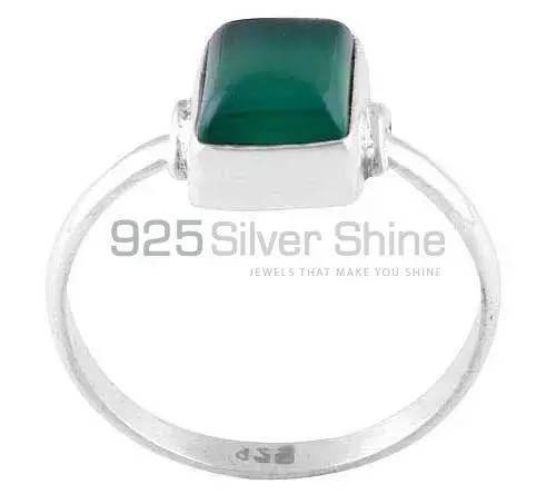 Natural Green Onyx Gemstone Rings Exporters In 925 Sterling Silver Jewelry 925SR2818