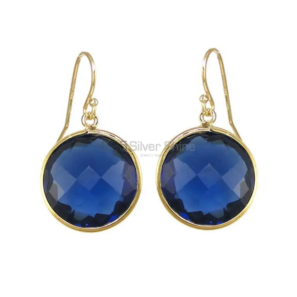 Natural Hydro Iolite Gemstone Earrings Suppliers In 925 Sterling Silver Jewelry 925SE1949