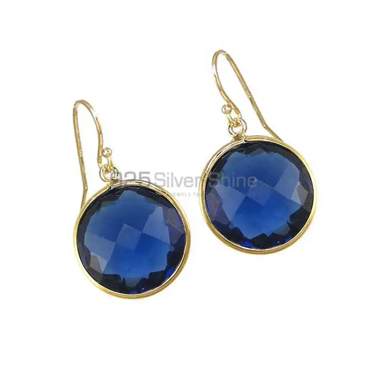 Natural Hydro Iolite Gemstone Earrings In 925 Sterling Silver Jewelry 925SE1949_1