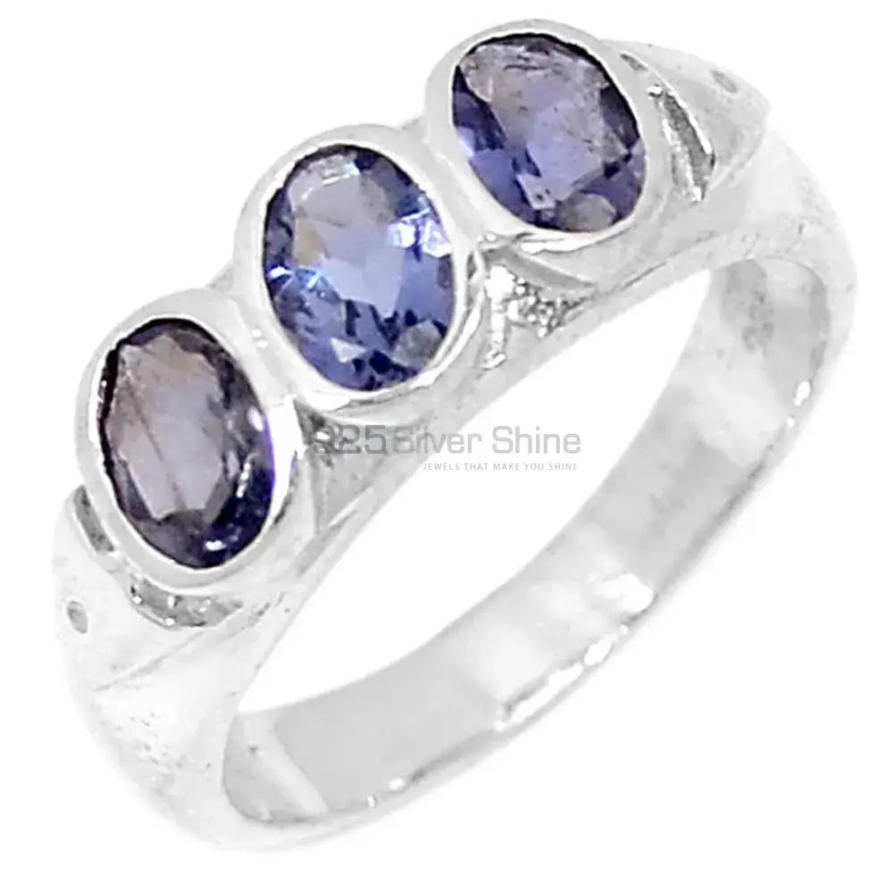 Natural Iolite Gemstone Ring In Solid Silver 925SR079-4
