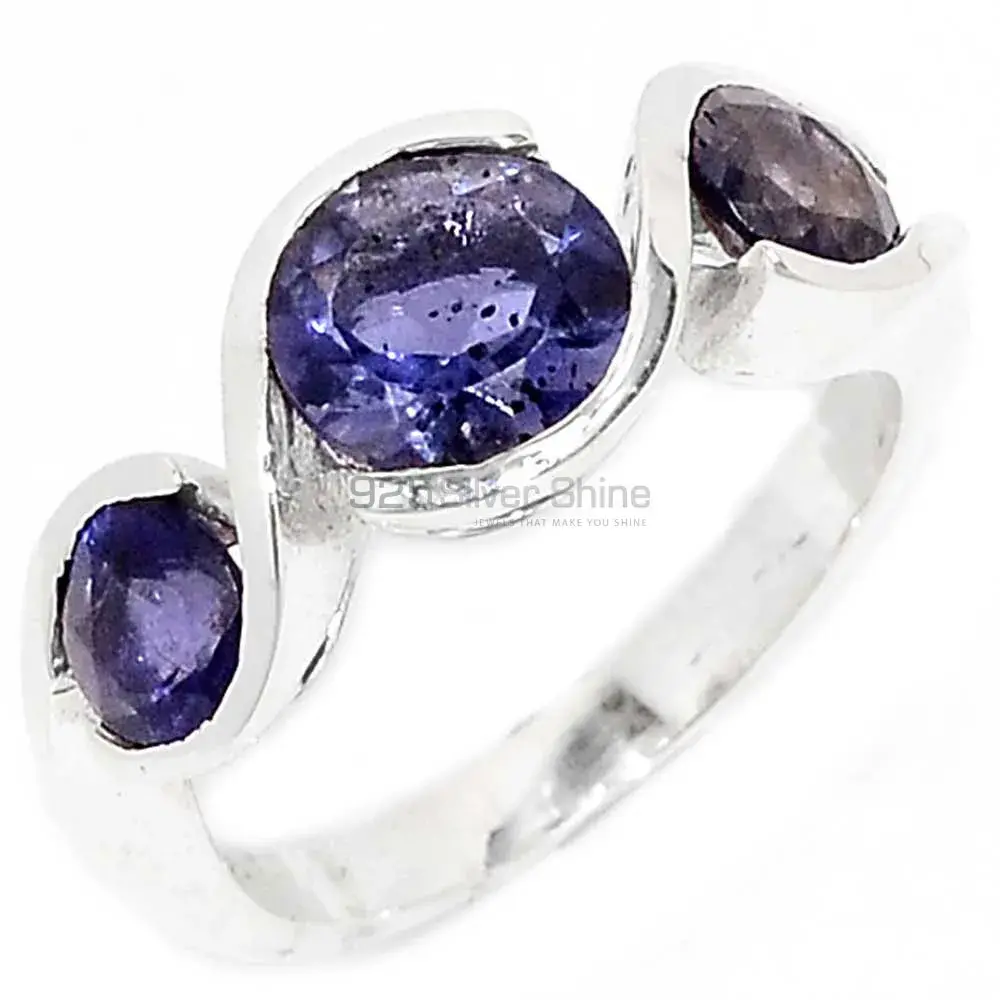 Natural Iolite Semi Precious Gemstone Ring In 925 Solid Silver 925SR082-2