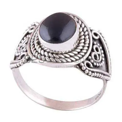 Natural Black Onyx Gemstone Rings In 925 Sterling Silver Jewelry 925SR2976_0