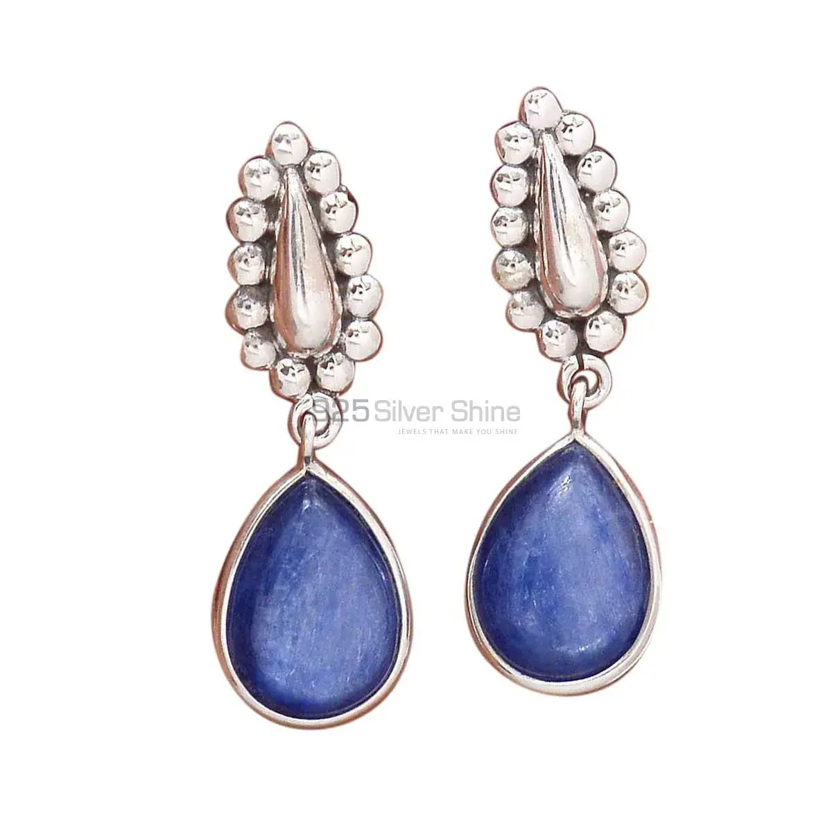 Natural Kyanite Gemstone Earrings In Solid 925 Silver 925SE2184