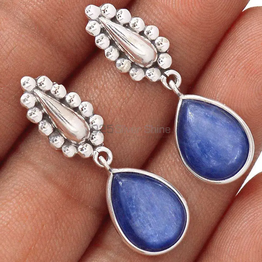 Natural Kyanite Gemstone Earrings In Solid 925 Silver 925SE2184_0