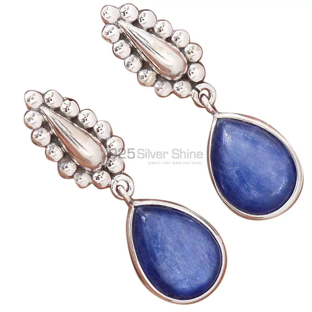 Natural Kyanite Gemstone Earrings In Solid 925 Silver 925SE2184_1