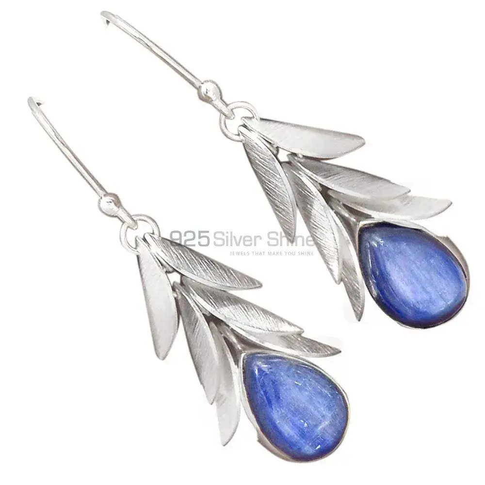 Natural Kyanite Gemstone Earrings In 925 Sterling Silver Jewelry 925SE3000_1