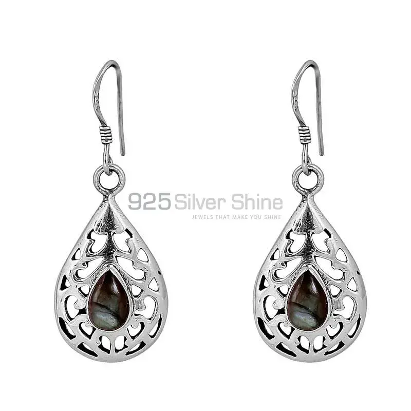 Natural Labradorite Gemstone Earring In 925 Sterling Silver Jewelry 925SE101