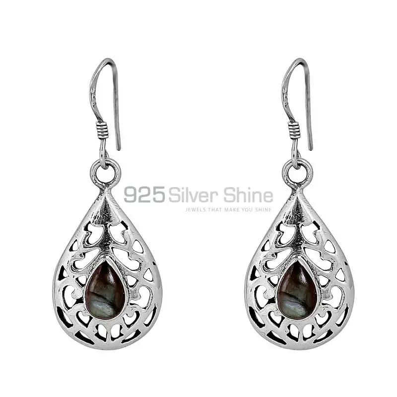 Natural Labradorite Gemstone Earring In 925 Sterling Silver Jewelry 925SE101_0