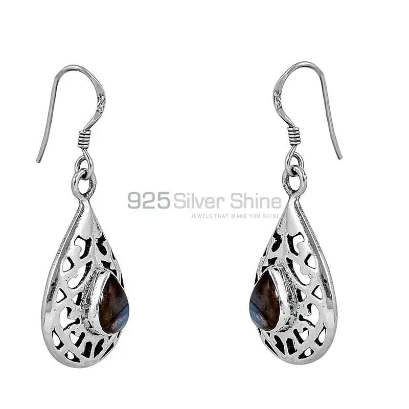 Natural Labradorite Gemstone Earring In 925 Sterling Silver Jewelry 925SE101_0